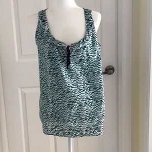 Ann Taylor LOFT dotted sleeveless blouse